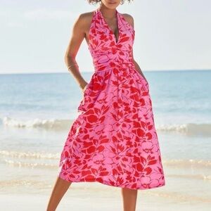 Boston Proper Cabana Floral Halter Dress | NWT 18